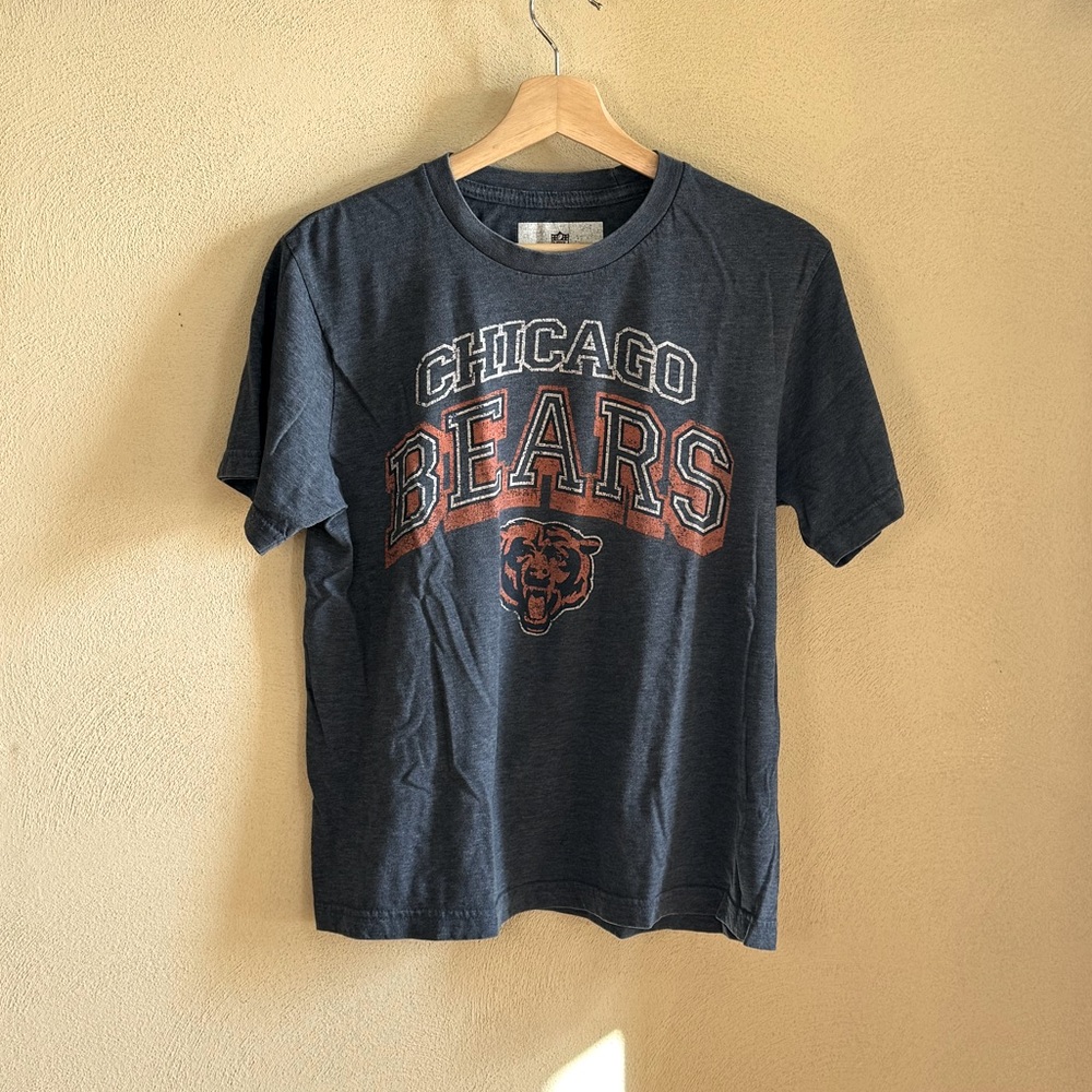 NFL Team Apparel Chicago Bears Blue Cotton Short Sleeve Crewneck T-Shirt S